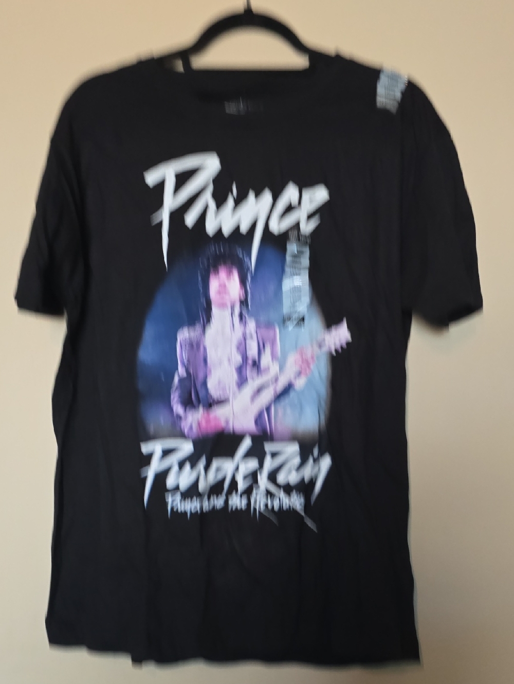 Hot Topic Black Prince "Purple Rain" Graphic Tee
